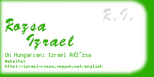 rozsa izrael business card